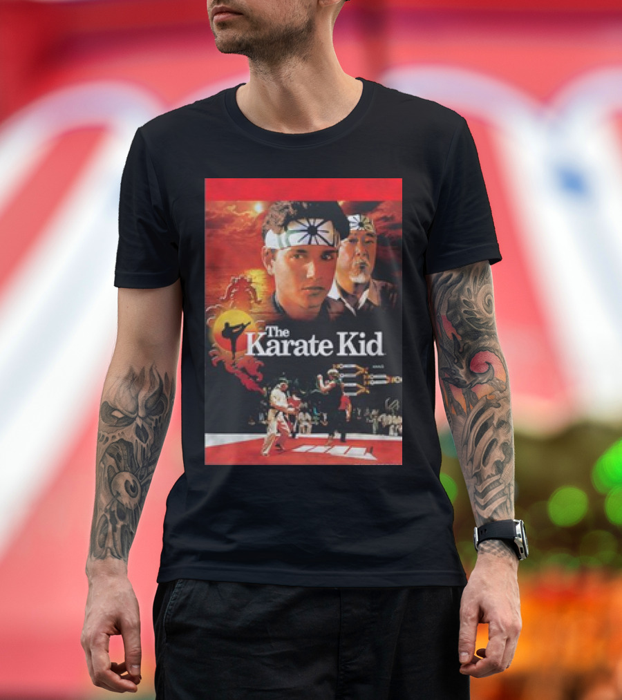 The Karate Kid Vintage Movie Poster Martial Arts Tournament Scene T-Shirt