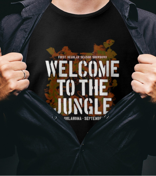 First Regular Season Showdown Welcome To The Jungle Auburn Vs Oklahoma September 28 T-Shirt
