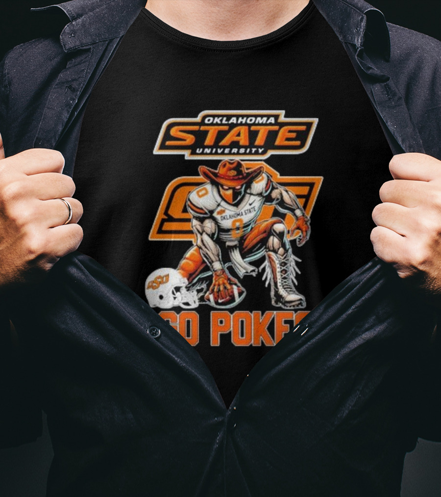 Oklahoma State University Cowboy Football Go Pokes OSU Mascot T-Shirt