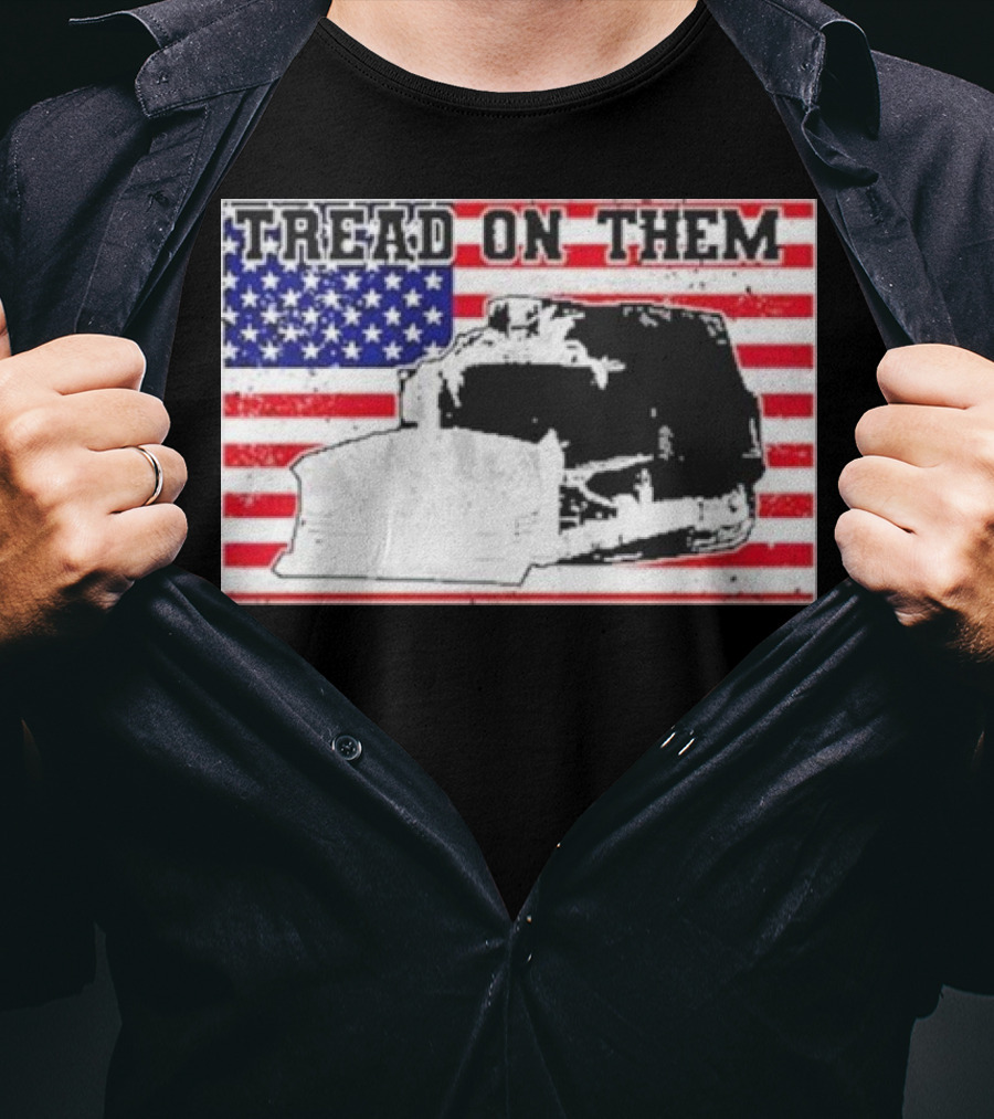 Tread On Them American Flag Killdozer T-Shirt