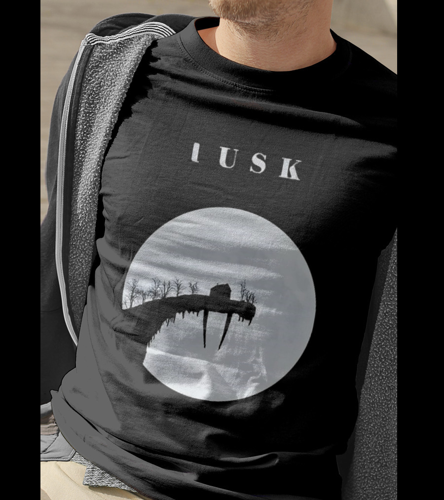 Tusk Moonlit Landscape With House And Trees T-Shirt