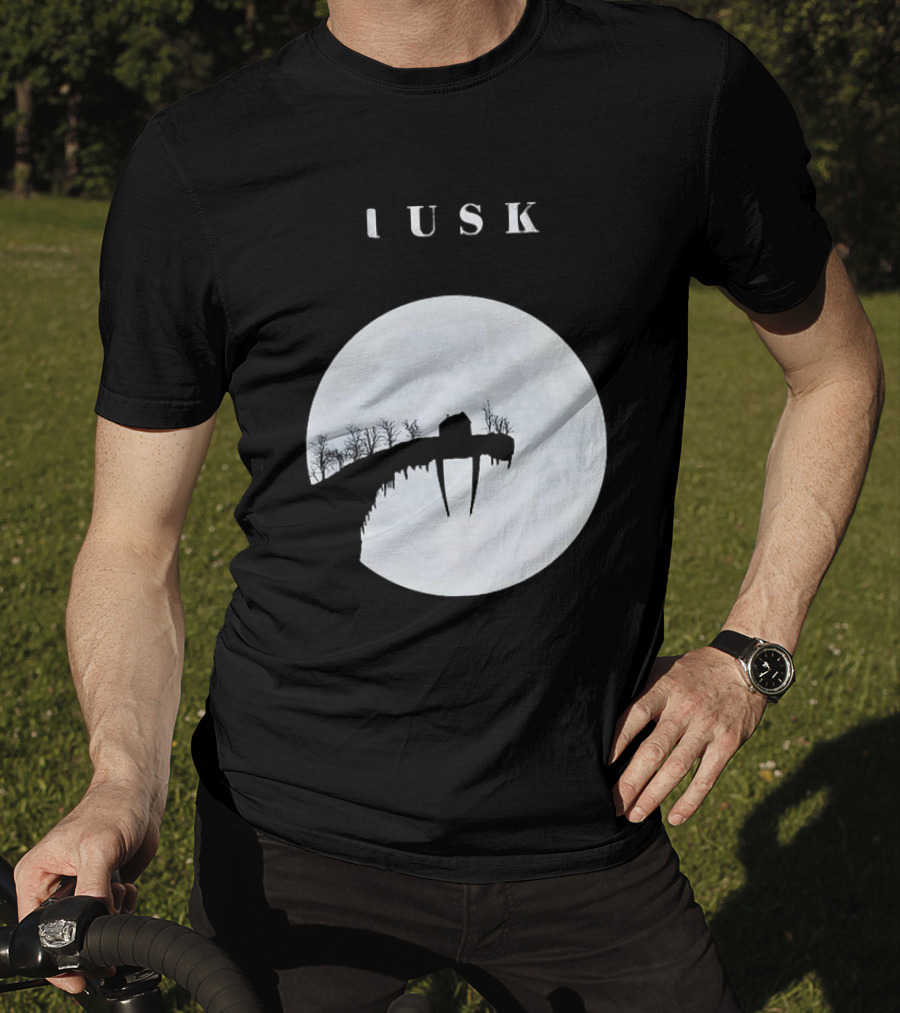 Tusk Moonlit Landscape With House And Trees T-Shirt