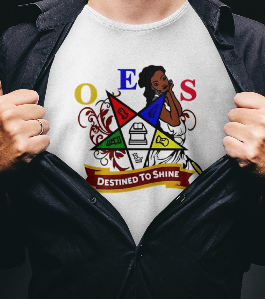 OES Eastern Star Destined To Shine Cartoon T-Shirt