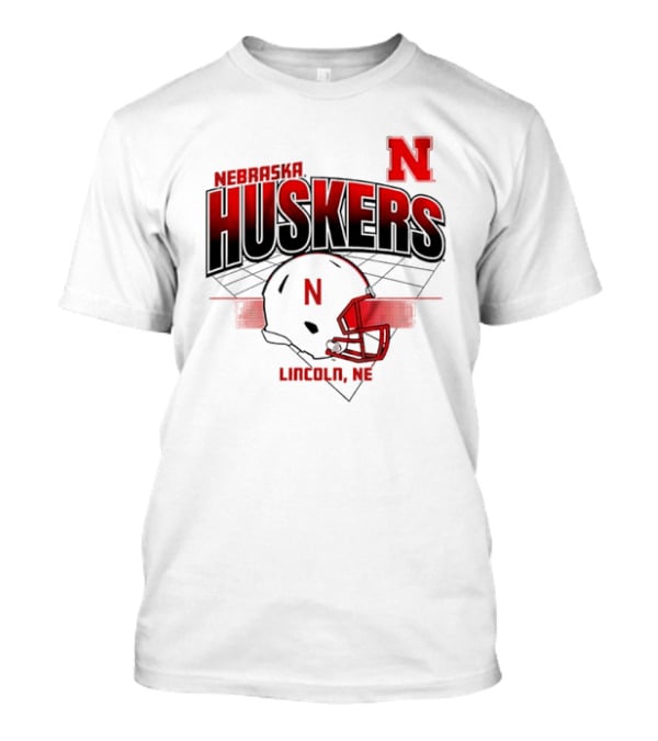 Nebraska Huskers Football Helmet Lincoln NE Grid Nebraska Licensed T-Shirt