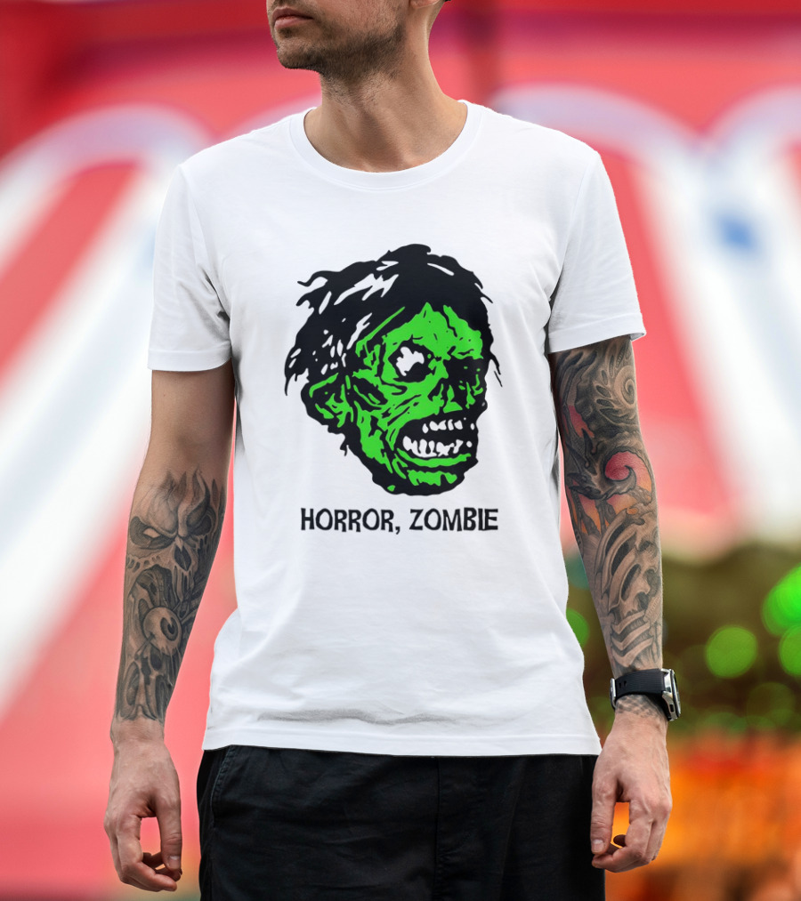 Kirk Hammett Horror Zombie Green Face T-Shirt