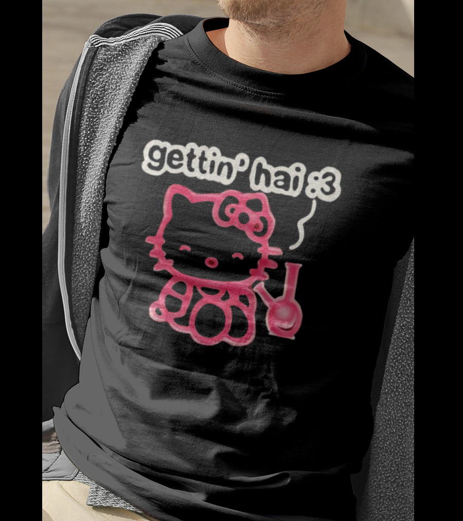 Gettin Hai :3 Hello Kitty Meme T-Shirt