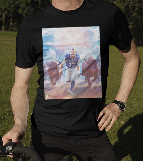 Josh Allen Leading Charge With Buffalo Bills Against Jaguars Victory 47-10 T-Shirt