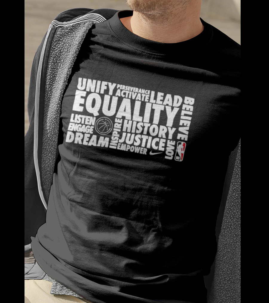 National Basketball Players Association NBA Equality Justice Unify Empower T-Shirt