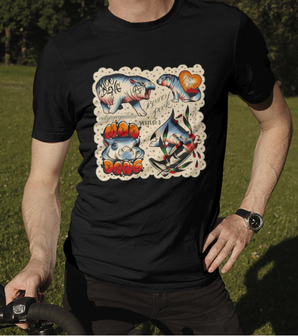 Vicky Morgan Tattoo Moo Deng Bouncy Pork 2021-2024 T-Shirt
