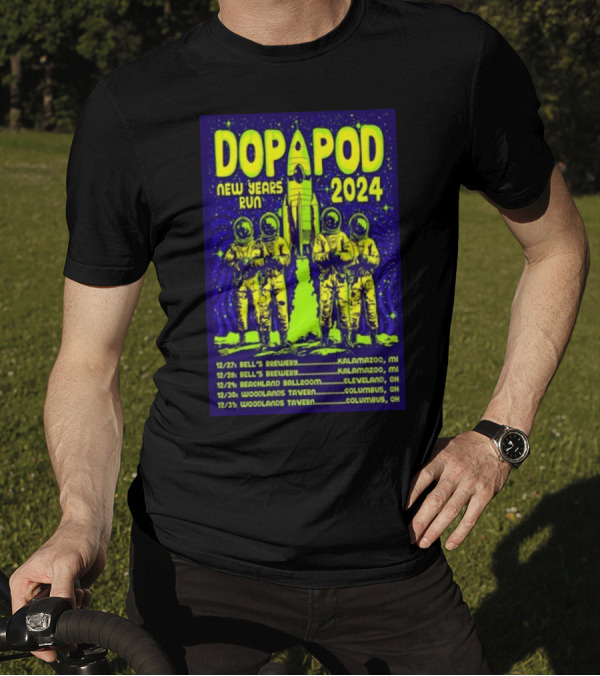 Dopapod New Years Run 2024 Bell's Brewery Kalamazoo Beachland Ballroom Cleveland Woodlands Tavern Columbus T-Shirt