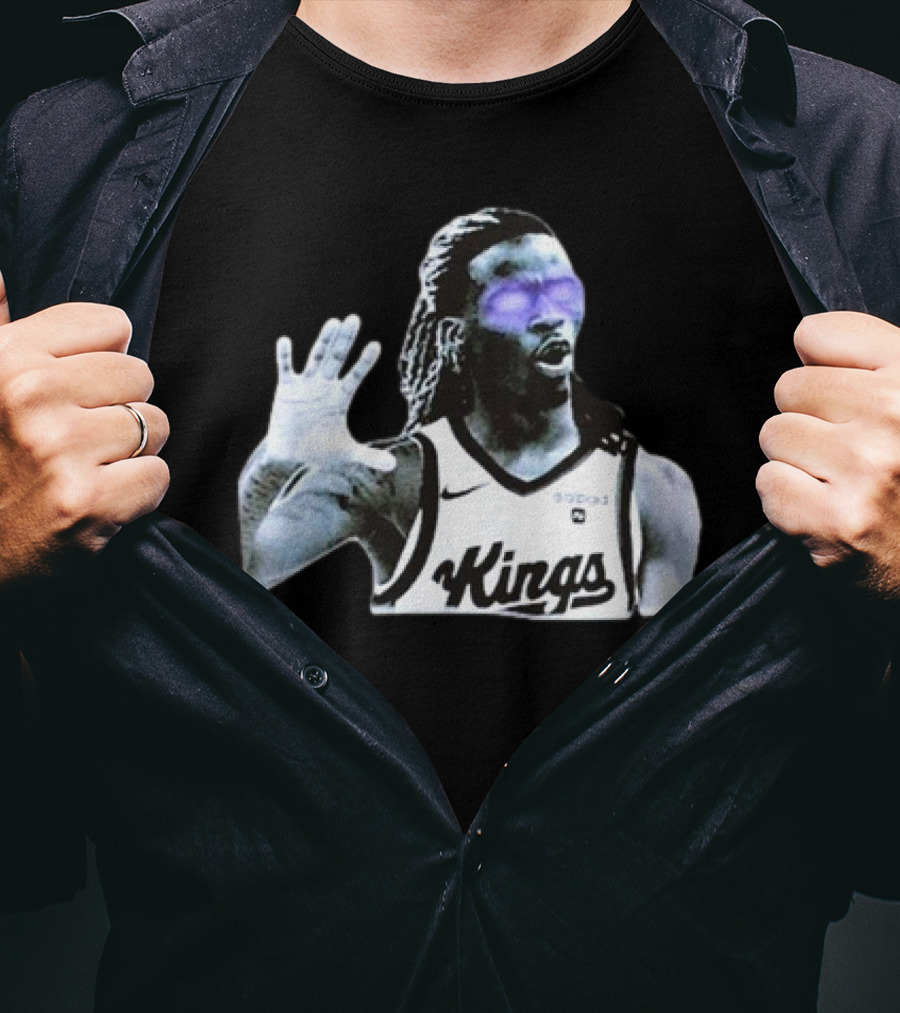Keon Ellis Sacramento Kings Dark Basketball Player T-Shirt