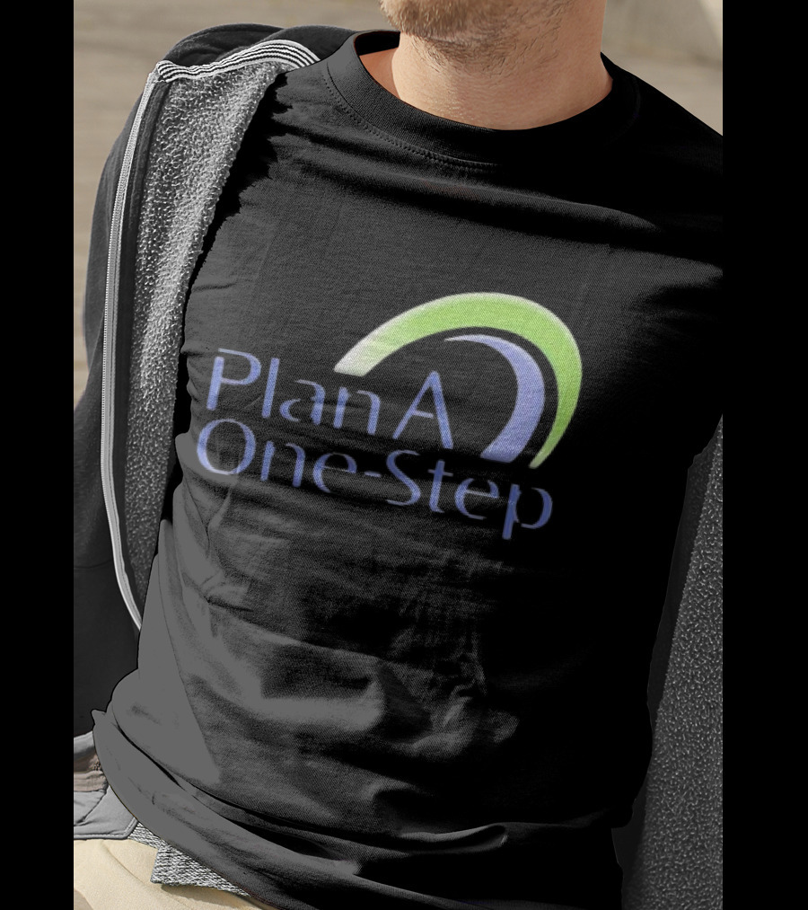 Plan A One Step Green Blue Curve T-Shirt