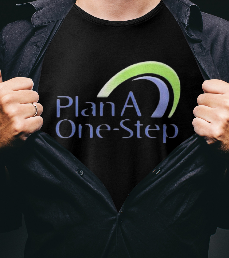 Plan A One Step Green Blue Curve T-Shirt