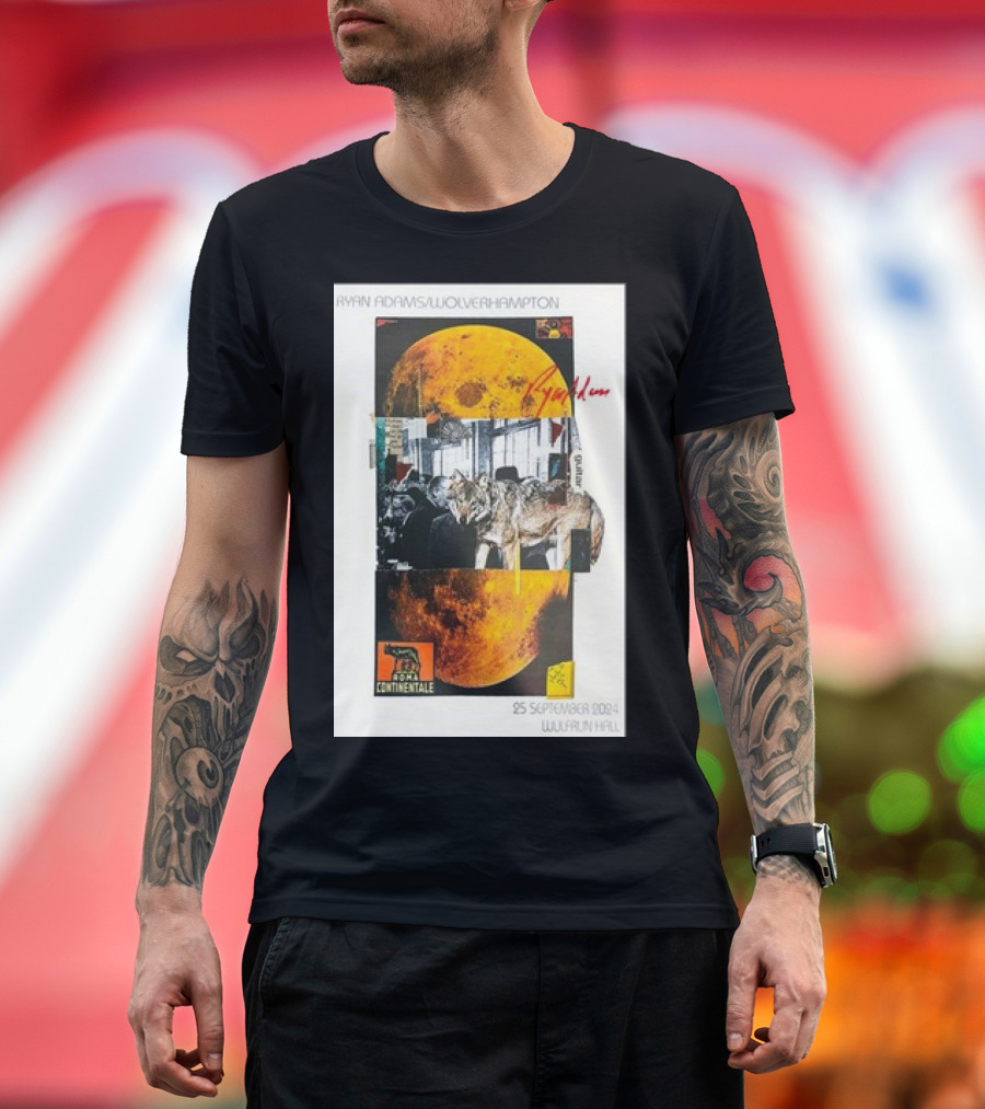 Ryan Adams Wolverhampton Wolves and Moons 25 September 2024 Wulfrun Hall Continental T-Shirt