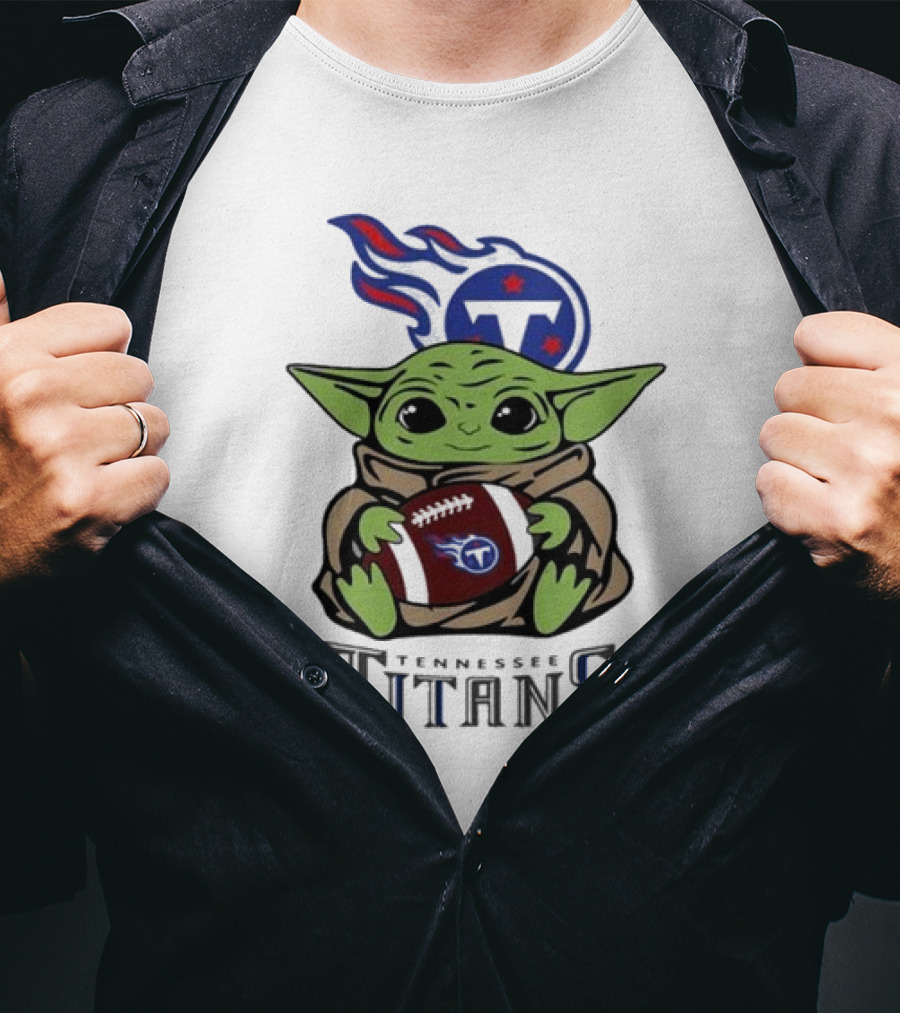 Baby Yoda Star Wars Tennessee Titans NFL Football Season T-Shirt