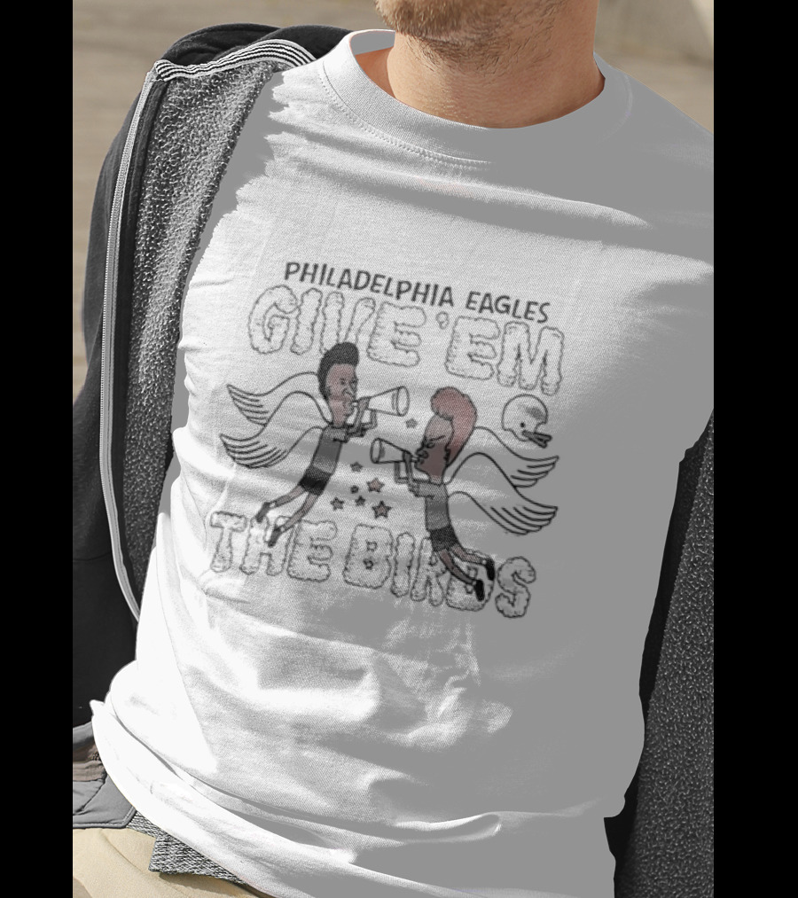 Philadelphia Eagles Beavis And Butthead Give 'Em The Birds T-Shirt