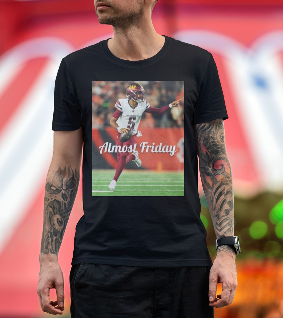Almost Friday Football Quarterback Five T-Shirt