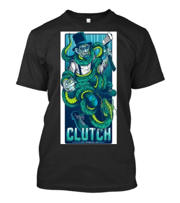 Clutch Tour Sept 26 2024 GLC Live 20 Monroe Grand Rapids MI Snake And Top Hat T-Shirt
