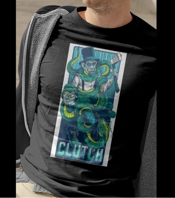 Clutch Tour Sept 26 2024 GLC Live 20 Monroe Grand Rapids MI Snake And Top Hat T-Shirt