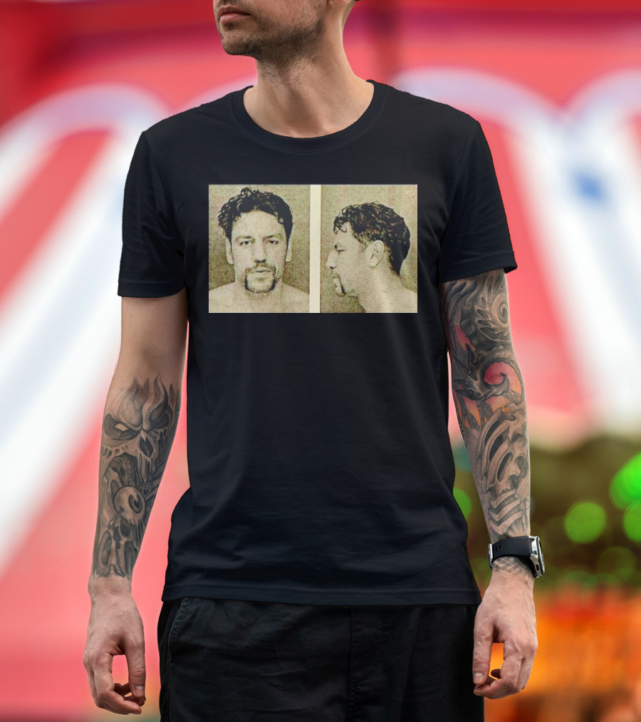 Milan Lucic Boston Bruins Mugshot Style Image T-Shirt