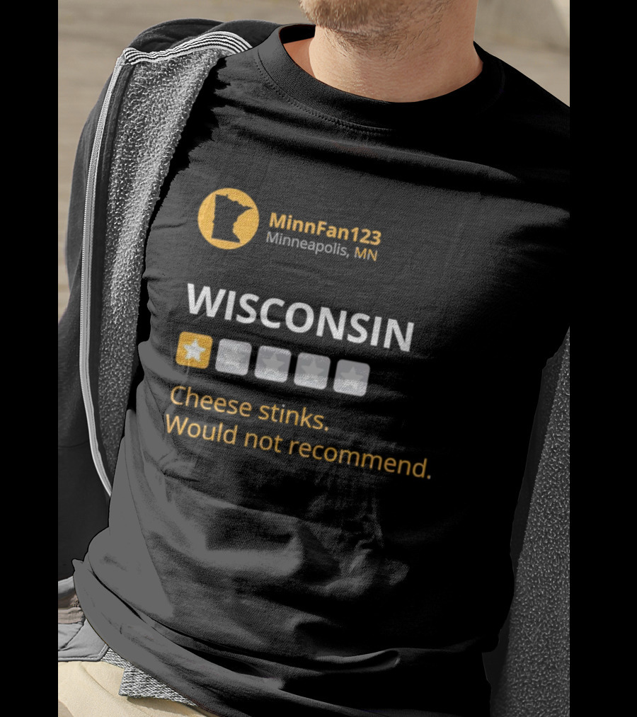 Minnesota Golden Gophers MinnFan123 Wisconsin Cheese Stinks Would Not Recommend T-Shirt