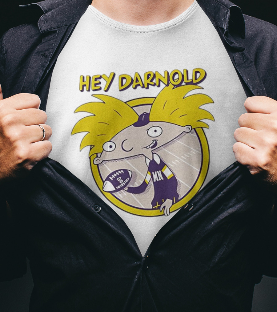 Hey Darnold Minnesota Football Cartoon Character MN Football T-Shirt