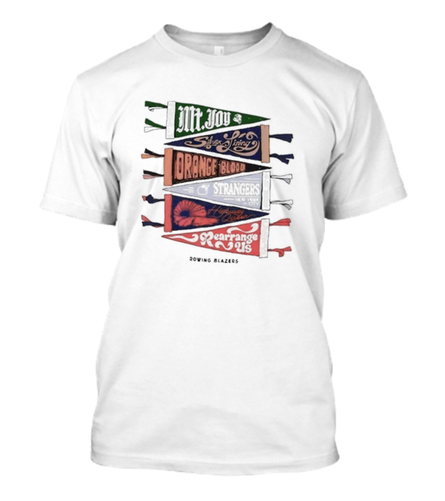 Mt. Joy Silver Lining Orange Blood Strangers Highway Queen Rearrange Us Rowing Blazers T-Shirt