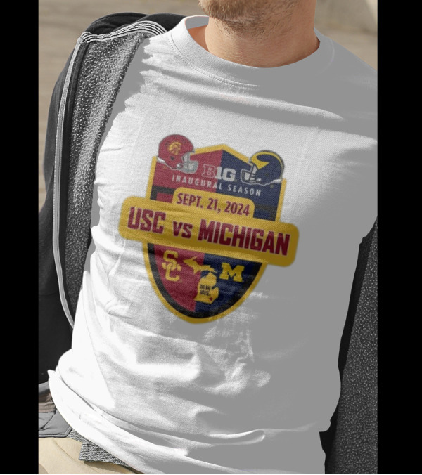 Big 10 Inaugural Season USC Vs Michigan Sept 21 T-Shirt