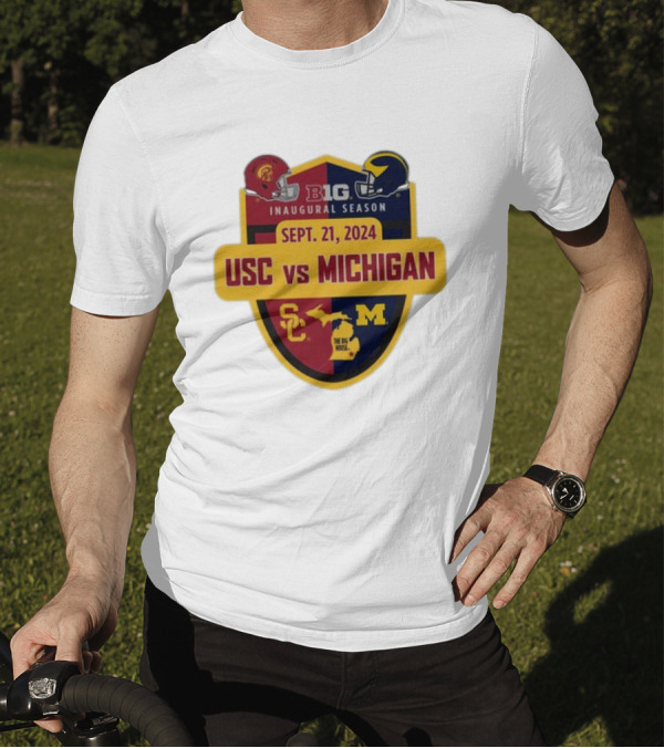 Big 10 Inaugural Season USC Vs Michigan Sept 21 T-Shirt