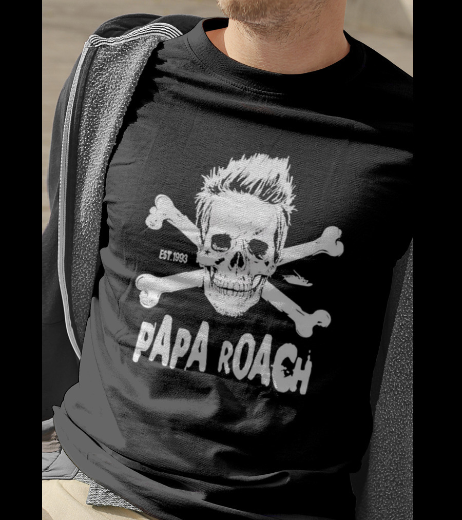 Papa Roach Est. 1993 Skull And Crossbones Rocktober T-Shirt
