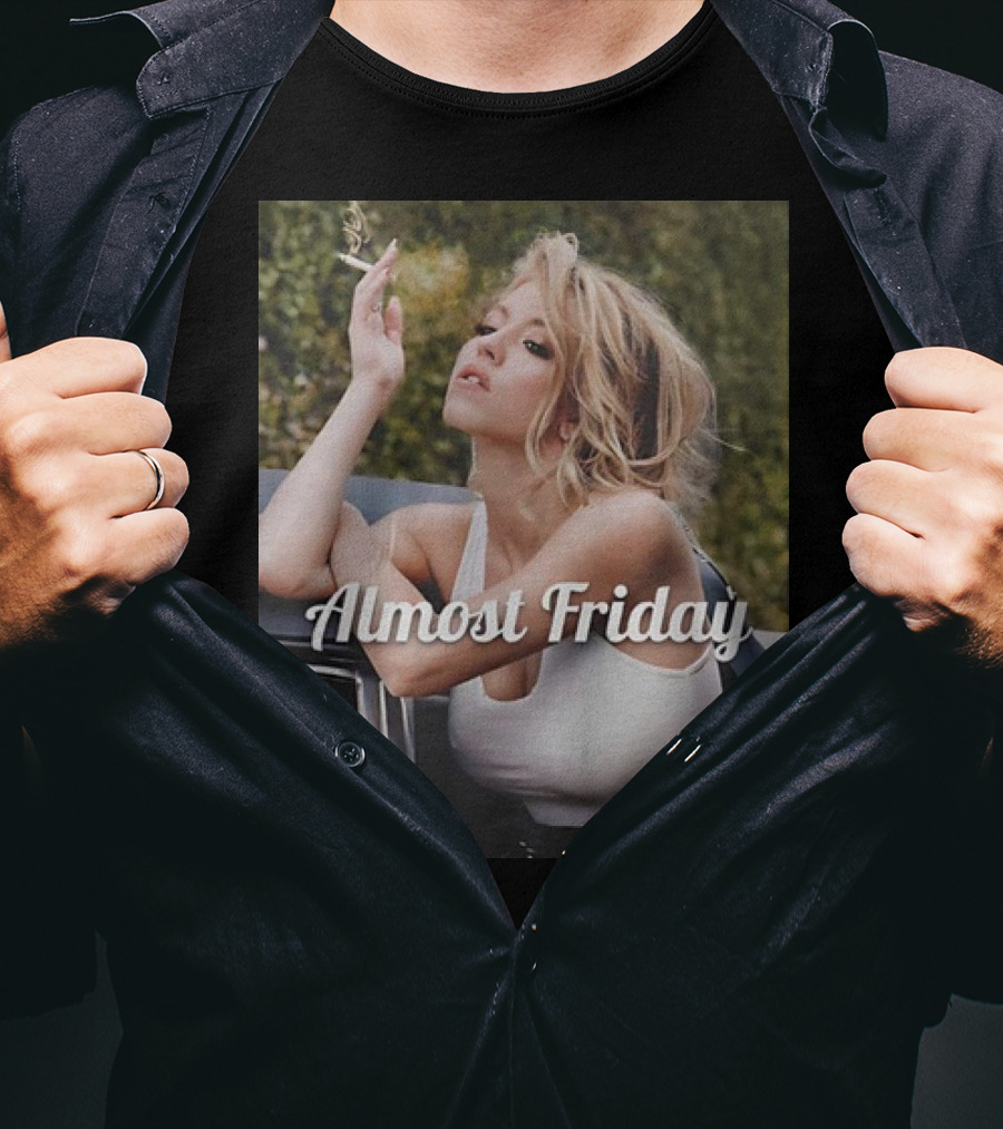 Almost Friday Sydney Sweeney Smoke Car T-Shirt