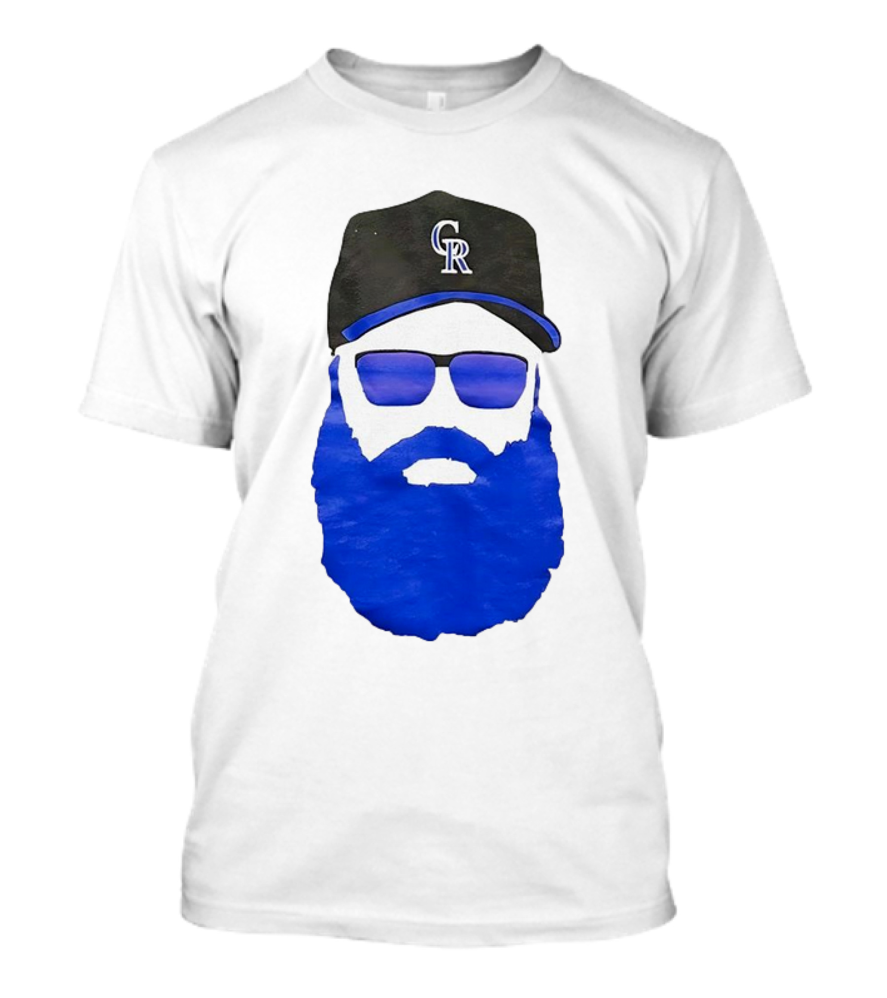 Charlie Blackmon Face Beard Sunglasses Colorado Rockies Baseball T-Shirt
