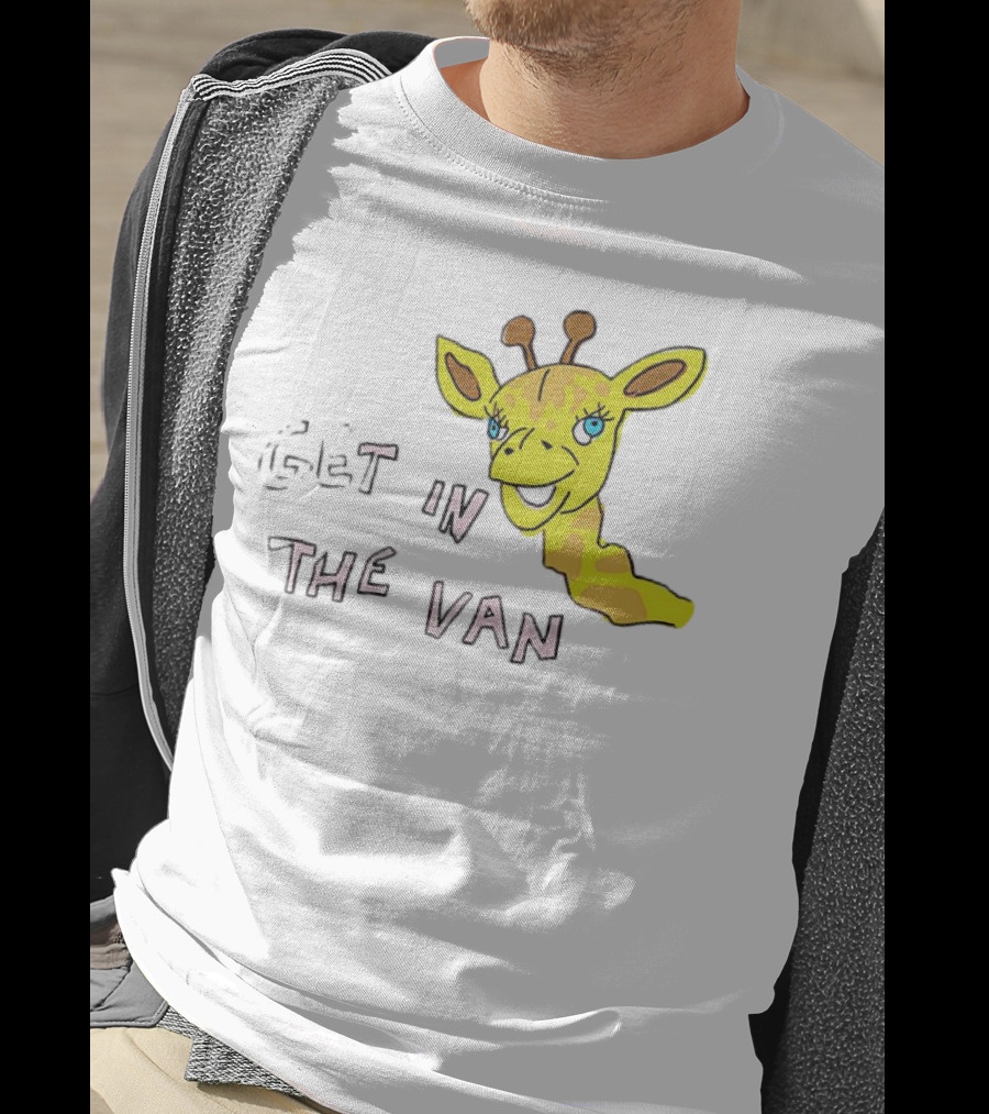 Giraffe Get In The Van Text Meme T-Shirt