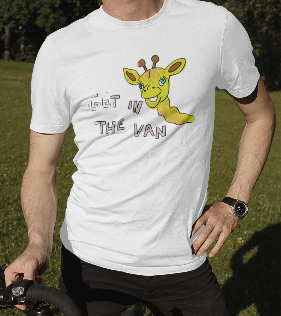 Giraffe Get In The Van Text Meme T-Shirt