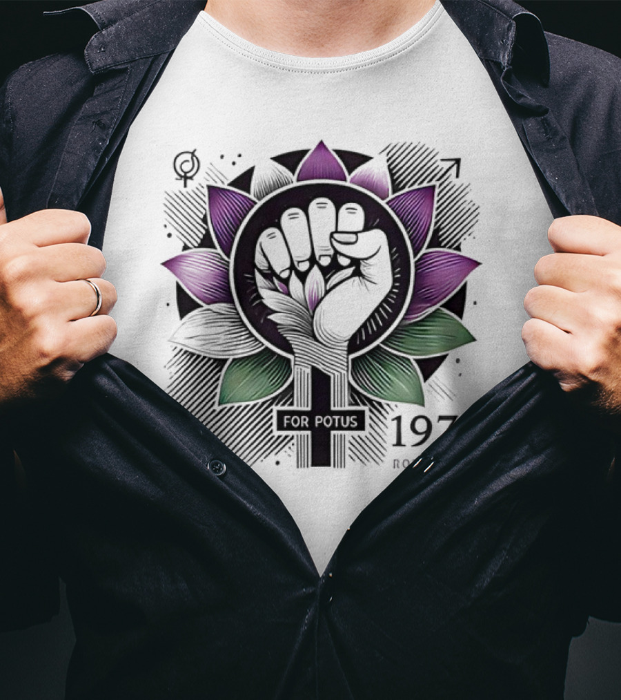 Lotus Fist For Potus 1973 Roe V Wade T-Shirt