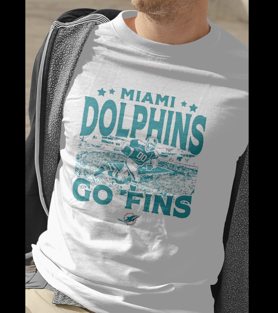 MIAMI DOLPHINS GO FINS Football Player Stadium T-Shirt