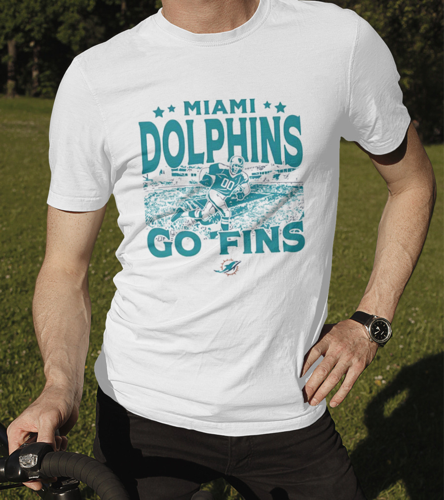 MIAMI DOLPHINS GO FINS Football Player Stadium T-Shirt