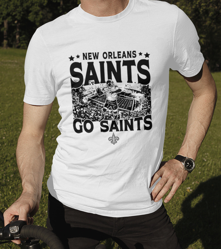 New Orleans Saints Go Saints Football Stadium T-Shirt