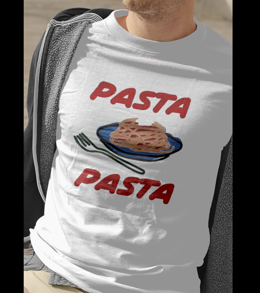 Pasta Pasta Retro Fork Plate T-Shirt