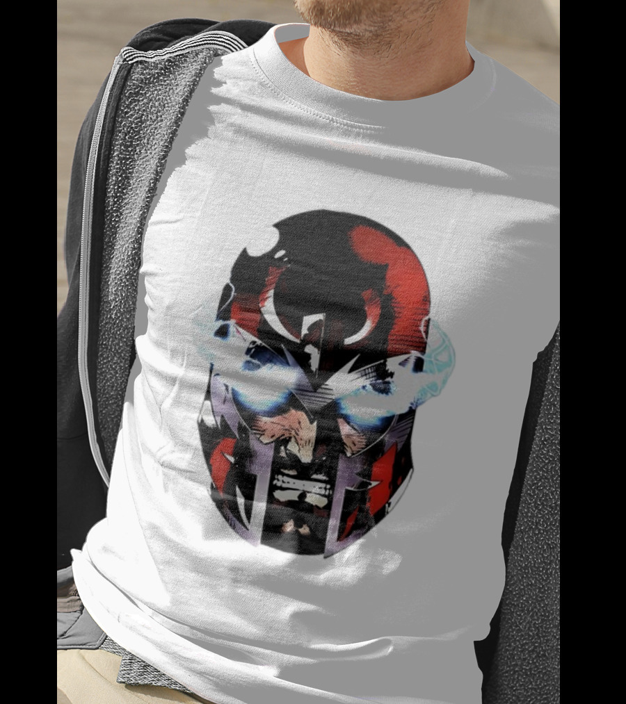 Rare Magneto Big Face Marvel Comic Villain Helmet Power T-Shirt