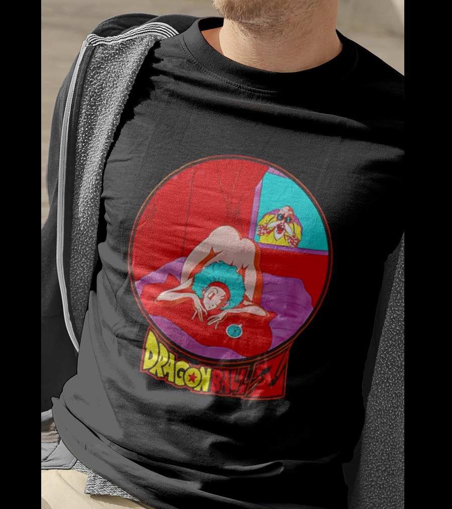 Dragon Ball Z Master Roshi Peeping Vintage Scene With Bulma T-Shirt