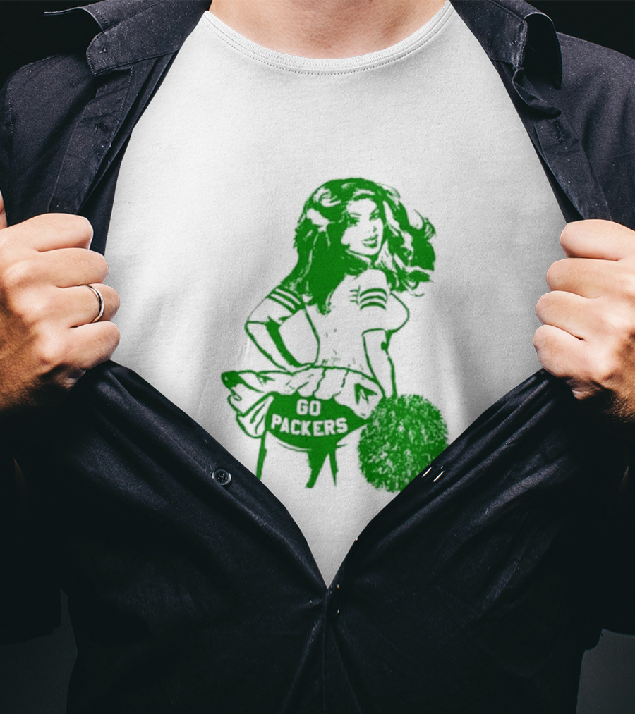 Green Bay Packers Cheerleader Go Packers Enthusiast T-Shirt