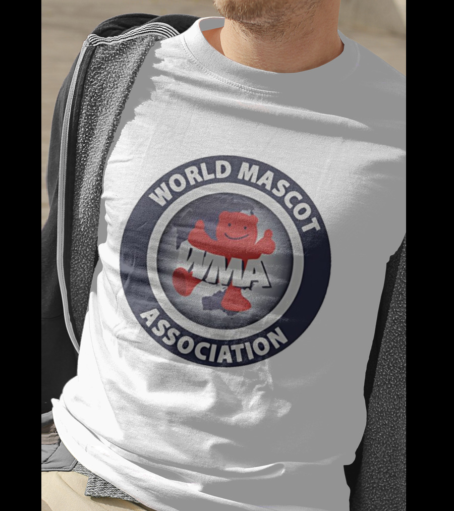 World Mascot Association WMA Logo Red Mascot Globe T-Shirt