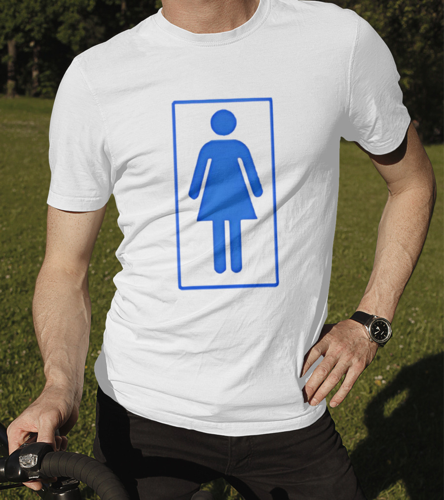 Na Kel Smith Mid90s Women Toilet Symbol Blue Sign T-Shirt