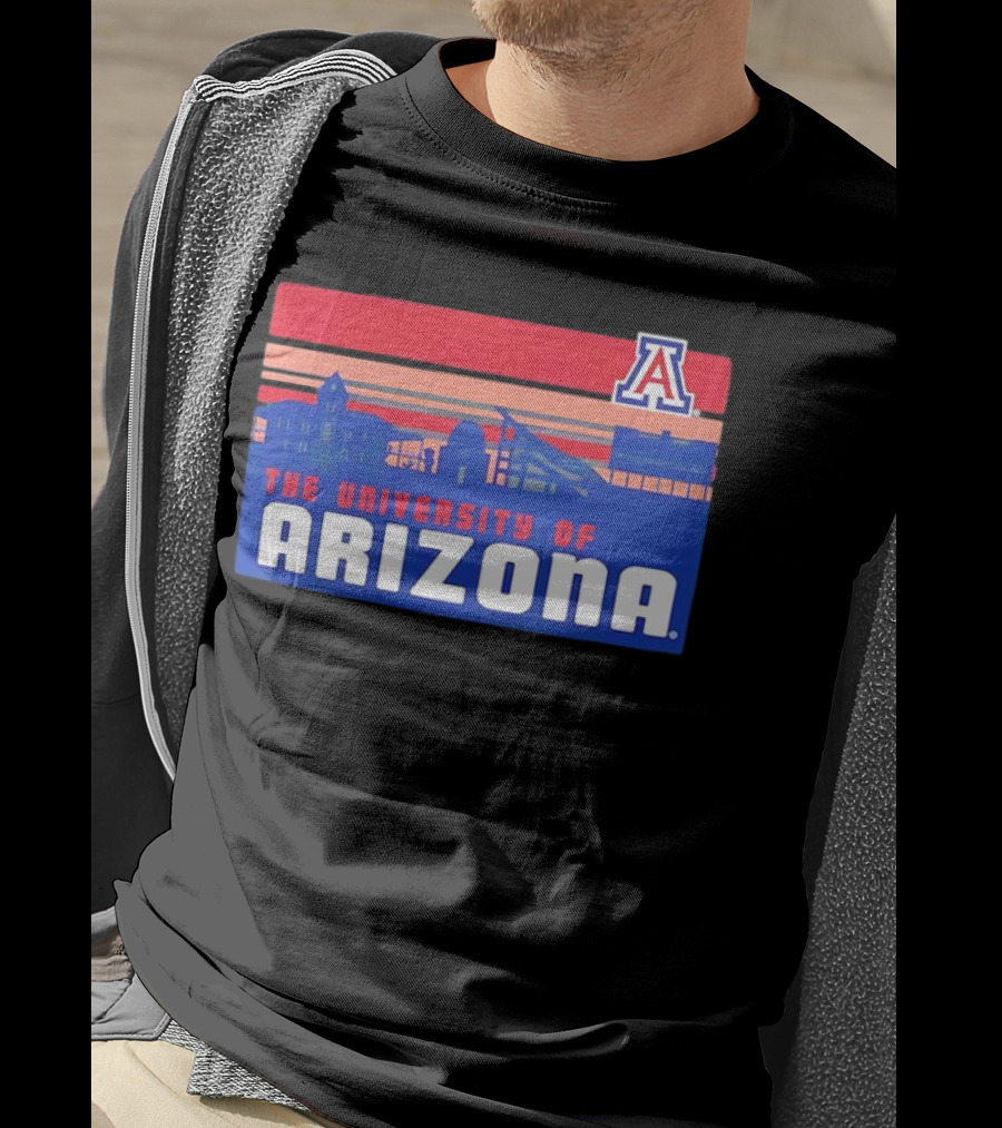 Arizona Wildcats University Of Arizona Skyline Retro T-Shirt