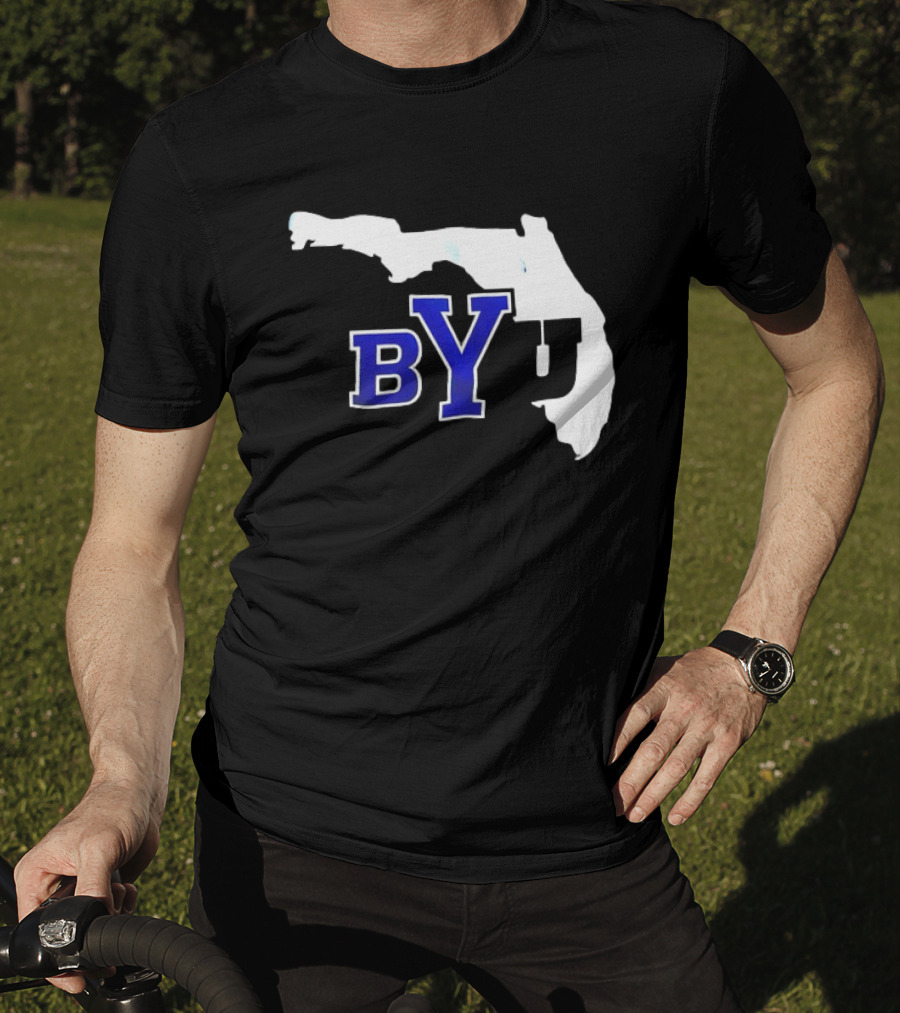 BYU Logo Over Florida Map T-Shirt
