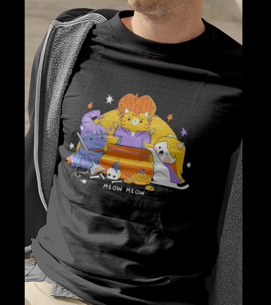 Meow Meow Hocus Pocus The Sanderson Cat Sisters T-Shirt