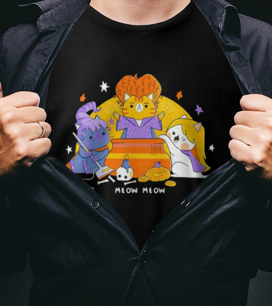 Meow Meow Hocus Pocus The Sanderson Cat Sisters T-Shirt