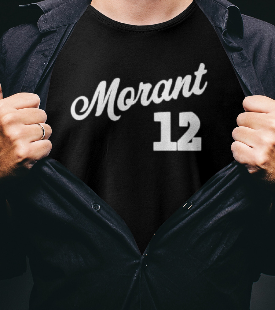Morant 12 Memphis Script Basketball Ja Morant T-Shirt
