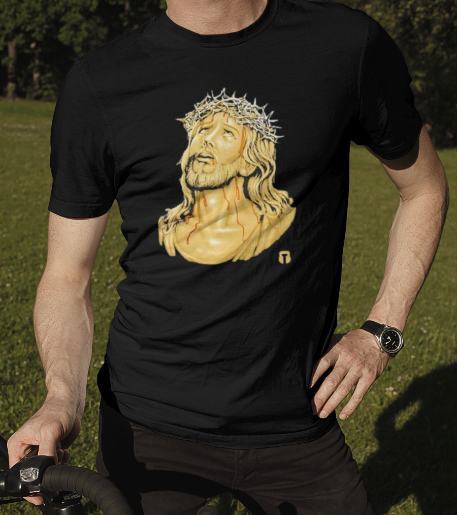 Our Lord Jesus Christ With Crown Of Thorns And Drops Of Blood T-Shirt